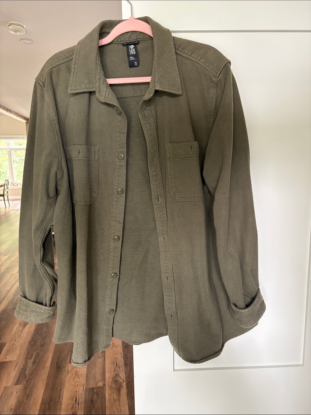 Mountain Hardwear Olive Button-Down Casual Shirt Jacket